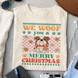 We woof you a merry christmas design, png for sublimation, Christmas PNG,  Christmas SVG PNG