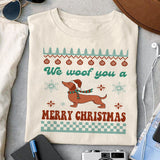 We woof you a merry christmas design, png for sublimation, Christmas PNG,  Christmas SVG