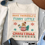 Have yourself a furry little christmas design, png for sublimation, Christmas PNG,  Christmas SVG