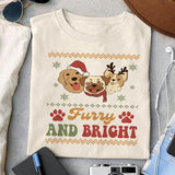 Furry and Bright design, png for sublimation, Christmas PNG,  Christmas SVG