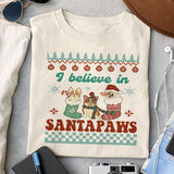 I believe in Santapaws design, png for sublimation, Christmas PNG,  Christmas SVG