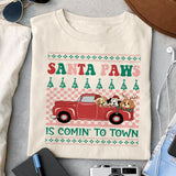 Santa paws is comin' to town design, png for sublimation, Christmas PNG,  Christmas SVG