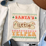 Santa's little yelper design, png for sublimation, Christmas PNG,  Christmas SVG