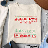 Chillin' with my snowmies sublimation design, png for sublimation, Christmas PNG,  Christmas SVG