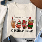 I run on coffee and christmas cheer sublimation design, png for sublimation, Christmas PNG, Gnomes Christmas PNG