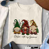 Chillin' with my Gnomies sublimation design, png for sublimation, Christmas PNG, Gnomes Christmas PNG