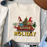 Happy holiday sublimation design, png for sublimation, Christmas PNG, Gnomes Christmas PNG