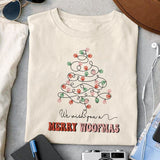 We wish You A Merry woofmas design, png for sublimation, Christmas PNG, Christmas lights PNG