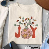 Joy design, png for sublimation, Christmas PNG, Christmas lights PNG