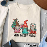 Very merry nurse sublimation design, png for sublimation, Nurse PNG, Nurse Christmas PNG