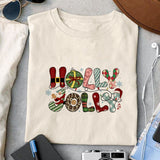 Holly Jolly sublimation design, png for sublimation, Christmas Vintage PNG, Santa PNG