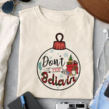 Don't stop believin' sublimation design, png for sublimation, Christmas Vintage PNG, Santa PNG