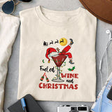 Fueled wine and Christmas sublimation design, png for sublimation, Christmas PNG, Christmas wine PNG