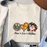 Peace love Christmas wine sublimation design, png for sublimation, Christmas PNG, Christmas wine PNG