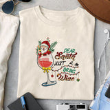 Dear Santa just bring wine sublimation design, png for sublimation, Christmas PNG, Christmas wine PNG