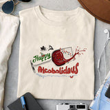 Happy Alcoholidays sublimation design, png for sublimation, Christmas PNG, Christmas wine PNG