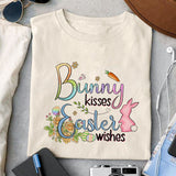 Bunny kisses Easter wishes sublimation