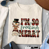 I'm Freaking Merry sublimation design, png for sublimation, Christmas Quotes PNG, Christmas vibes PNG