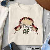 Merry AF sublimation design, png for sublimation, Christmas Quotes PNG, Christmas vibes PNG