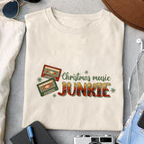 Christmas movie Junkie sublimation design, png for sublimation, Christmas Quotes PNG, Christmas vibes PNG