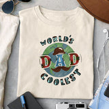 World’s coolest dad sublimation design, png for sublimation, Father's Day png, Happy holiday vibes PNG