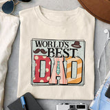 World's best dad sublimation design, png for sublimation, Father's Day png, Happy holiday vibes PNG