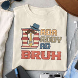 Dada Daddy Dad Bruh sublimation design, png for sublimation, Father's Day png, Happy holiday vibes PNG