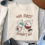 Our first father’s day sublimation design, png for sublimation, Father's Day png, Happy holiday vibes PNG
