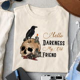 Hello Darkness, My Old Friend sublimation design, png for sublimation, Gothic halloween design, Halloween styles