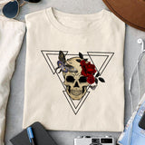 Rose skull sublimation design, png for sublimation, Gothic halloween design, Halloween styles