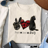 Peace Love Goth sublimation design, png for sublimation, Gothic halloween design, Halloween styles