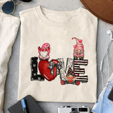 Love Valentine sublimation design, png for sublimation, Valentine PNG, Valentine Gnome vibes PNG