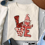 Love sublimation design, png for sublimation, Valentine PNG, Valentine Gnome vibes PNG