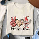 Cupid is my Gnome sublimation design, png for sublimation, Valentine PNG, Valentine Gnome vibes PNG