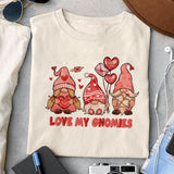 Love my gnomies sublimation design, png for sublimation, Valentine PNG, Valentine Gnome vibes PNG