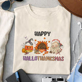 Happy Hallothanksmas sublimation design, png for sublimation, Hobbies design, Halloween coffee png, Christmas design, Thanksgiving sublimation