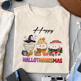 Happy Hallothanksmas sublimation design, png for sublimation, Hobbies design, Halloween coffee png, Christmas design, Thanksgiving sublimation