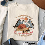 I'm A Camping Dad just like a normal dad except much cooler sublimation design, png for sublimation, Father's day sublimation, Camping father png, Retro camping design