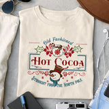 Old fashioned Hot cocoa Straight from the north pole design, png for sublimation, Christmas PNG, Hot coca board sign PNG