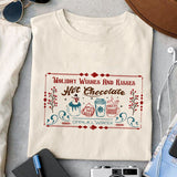 Now serving hot cocoa design, png for sublimation, Christmas PNG, Hot coca board sign PNG