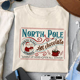 North Pole Hot chocolate design, png for sublimation, Christmas PNG, Hot coca board sign PNG