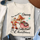 Have Yourself A Groovy Little Christmas sublimation design, png for sublimation, Hippe Christmas PNG, retro vibes PNG