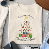 Rocking around the christmas tree sublimation design, png for sublimation, Hippe Christmas PNG, retro vibes PNG