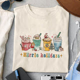 Hippie holidays sublimation design, png for sublimation, Hippe Christmas PNG, retro vibes PNG
