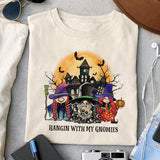 Hangin With My Gnomies sublimation design, png for sublimation, Retro Halloween design, Halloween styles