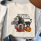 Halloween with my gnome sublimation design, png for sublimation, Retro Halloween design, Halloween styles