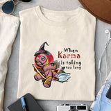 When Karma is taking too long sublimation design, png for sublimation, Halloween png, Voodoo dolls png png