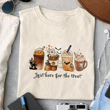 Just here for the treat sublimation design, png for sublimation, Retro Halloween design, Halloween styles