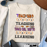 Teach who love teaching , teach children to love learning Sublimation design, png for sublimation, Retro Halloween design, Halloween styles