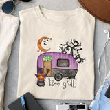 Boo y'all sublimation design, png for sublimation, Retro Halloween design, Halloween styles